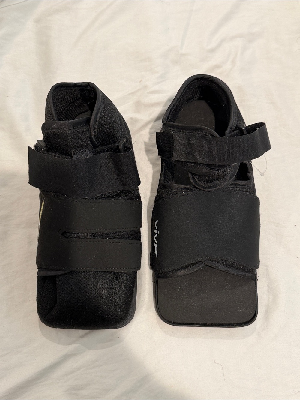 Unisex Black Post-Op Medical Boots with Adjustable Straps - bundle of 2 singles